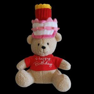 Telefloral Happy Birthday Stuffed Animal Bear
